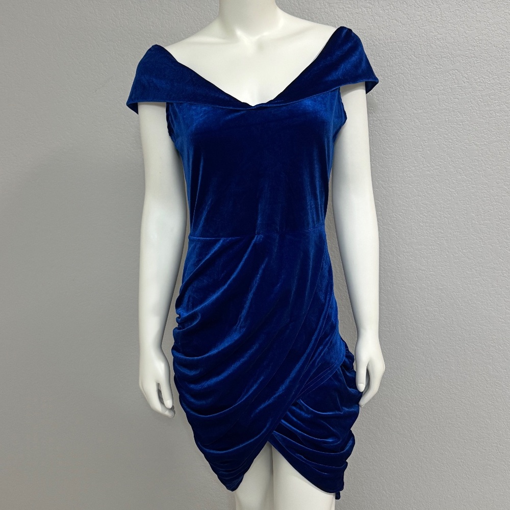 NWT CBR Royal Blue Velvet Dress